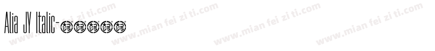 Alia JY Italic字体转换